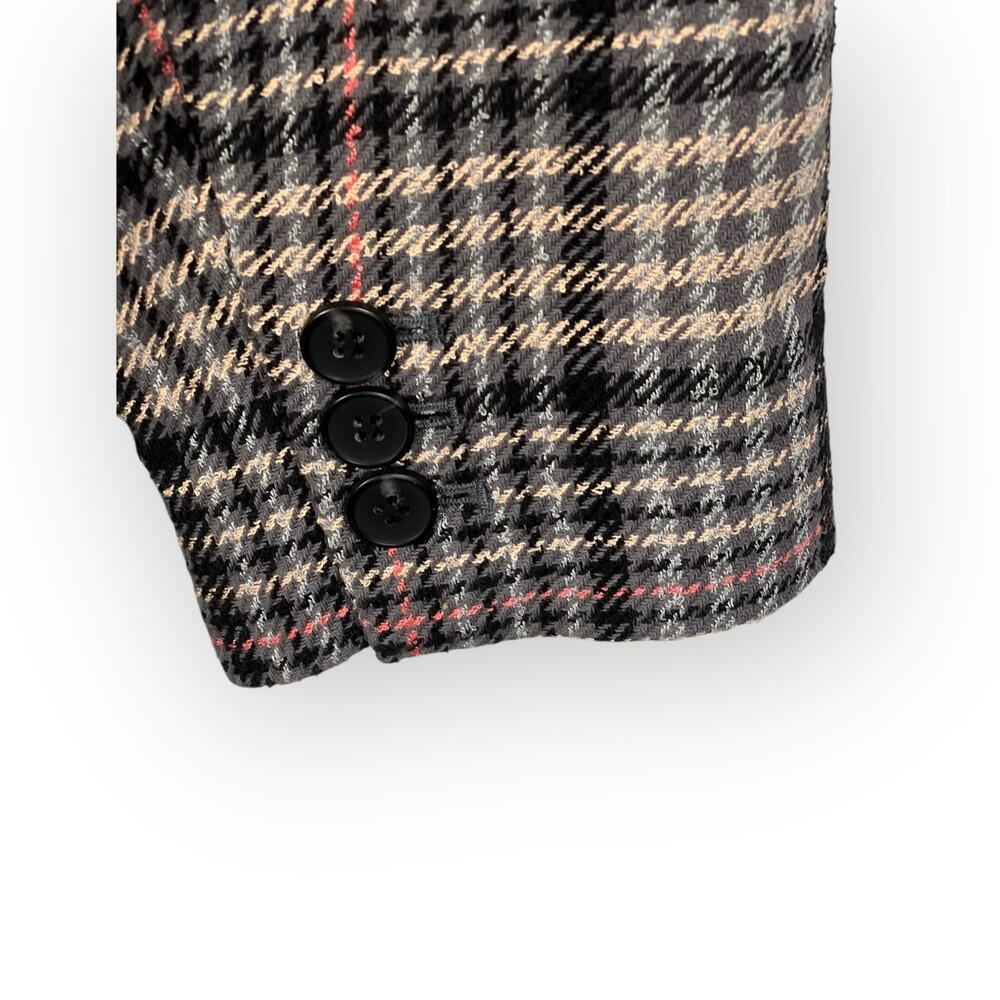 Talbots Houndstooth Plaid Blazer Jacket Size 16 Double Breasted Preppy - Picture 7 of 12